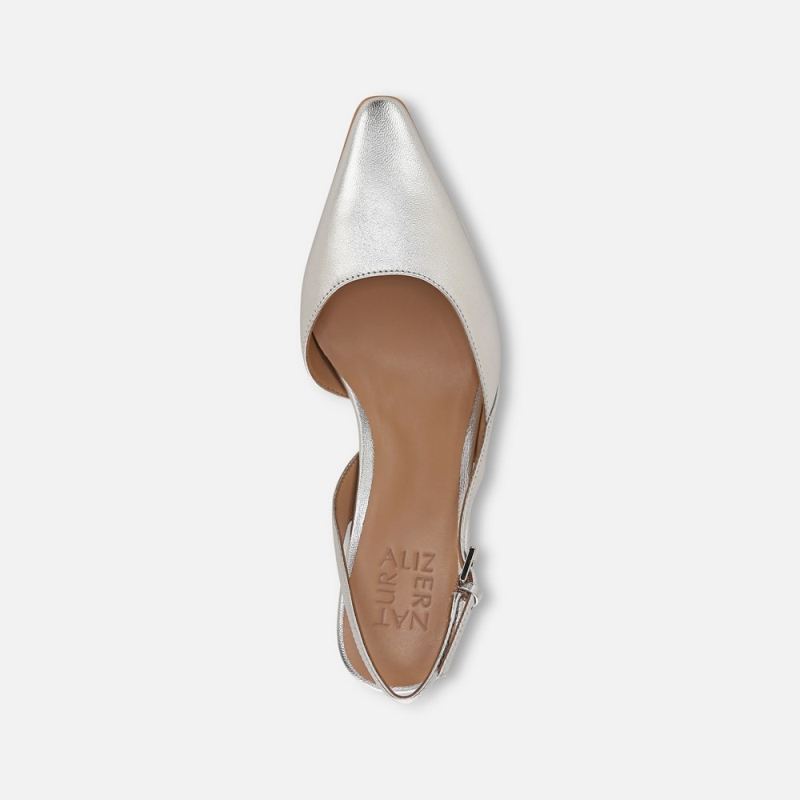 Naturalizer Women's Dalary Slingback Pump - Silver Leather