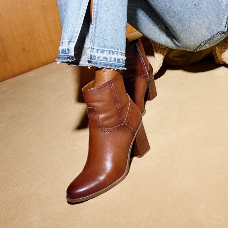 Naturalizer Women's Kalina Ankle Bootie - Cider Spice Brown Leather
