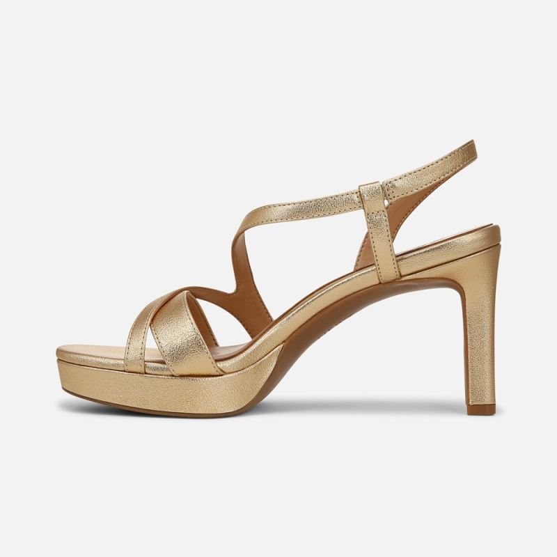 Naturalizer Women's Abby Dress Sandal - Dark Gold Faux Leather