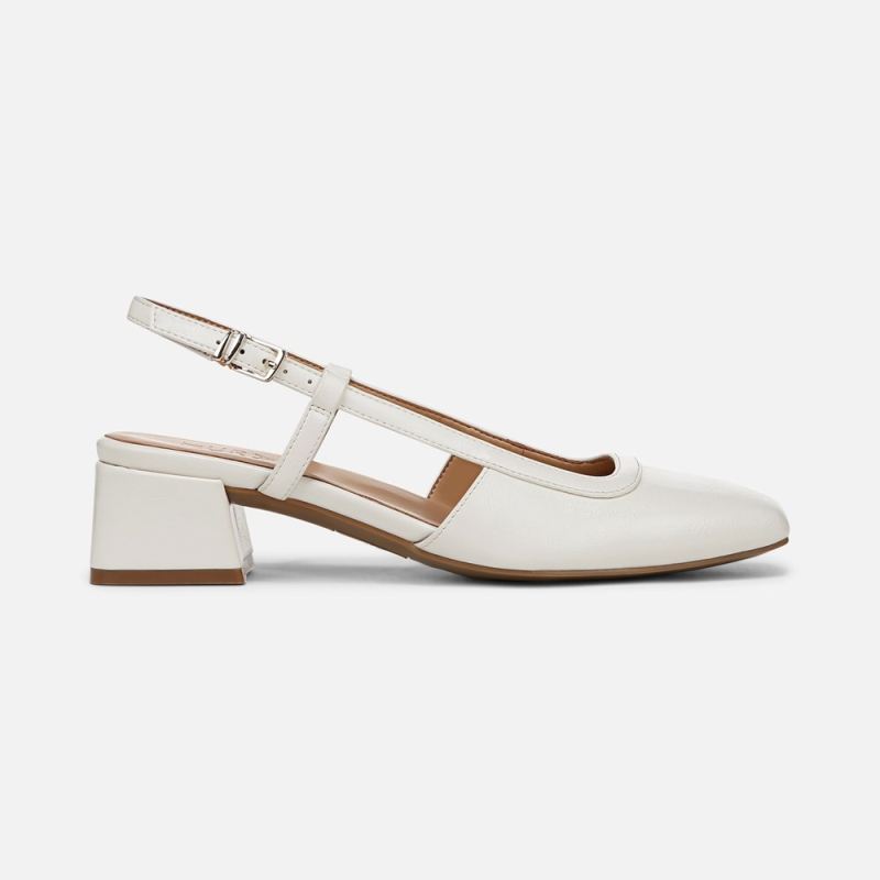Naturalizer Women's Harper Slingback - Warm White Faux Leather