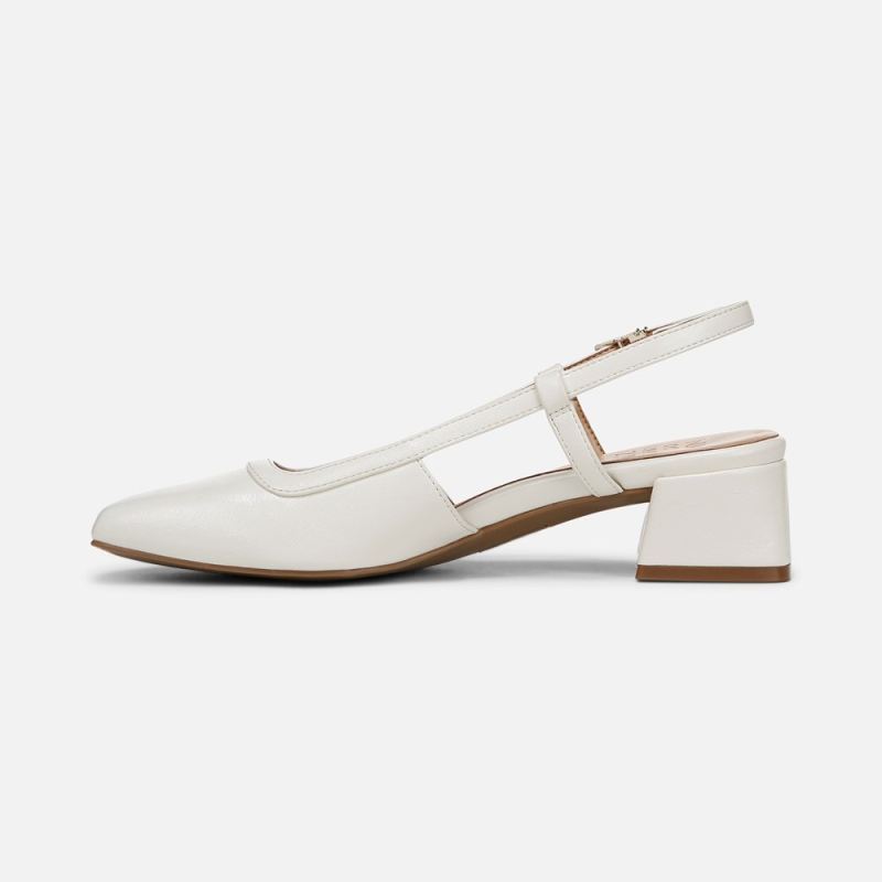 Naturalizer Women's Harper Slingback - Warm White Faux Leather