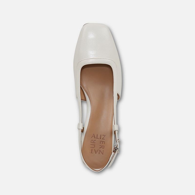 Naturalizer Women's Harper Slingback - Warm White Faux Leather
