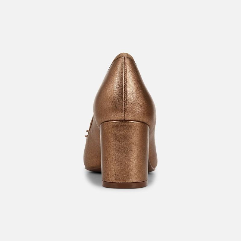Naturalizer Women's Sienna Block Heel Pump - Soft Bronze Leather