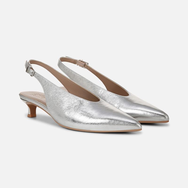 Naturalizer Women's Nicolette Pump - Silver Leather