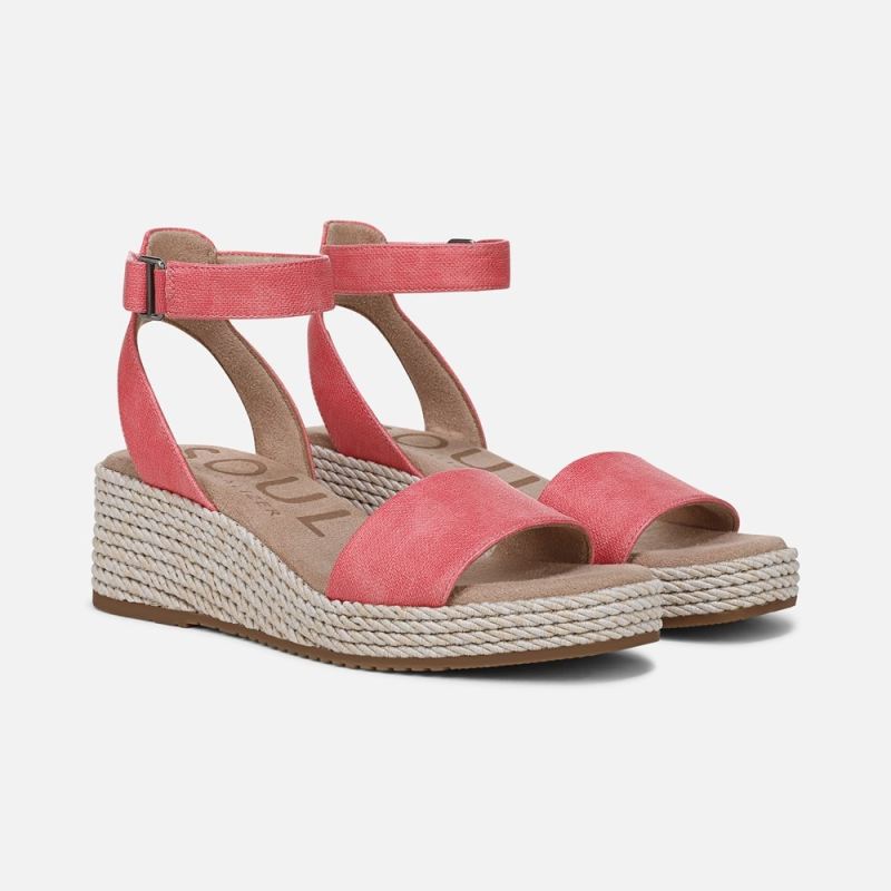 Naturalizer Women's SOUL Gloria Espadrille - Coral Fabric