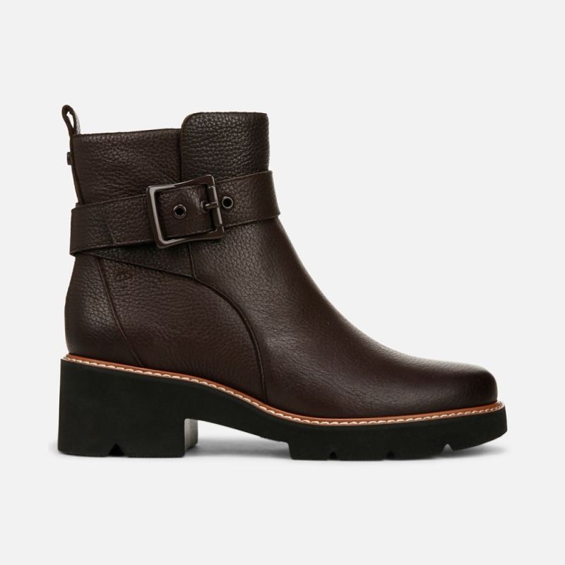 Naturalizer Women's Darry Strap Bootie - Coffee Bean Brown Leather