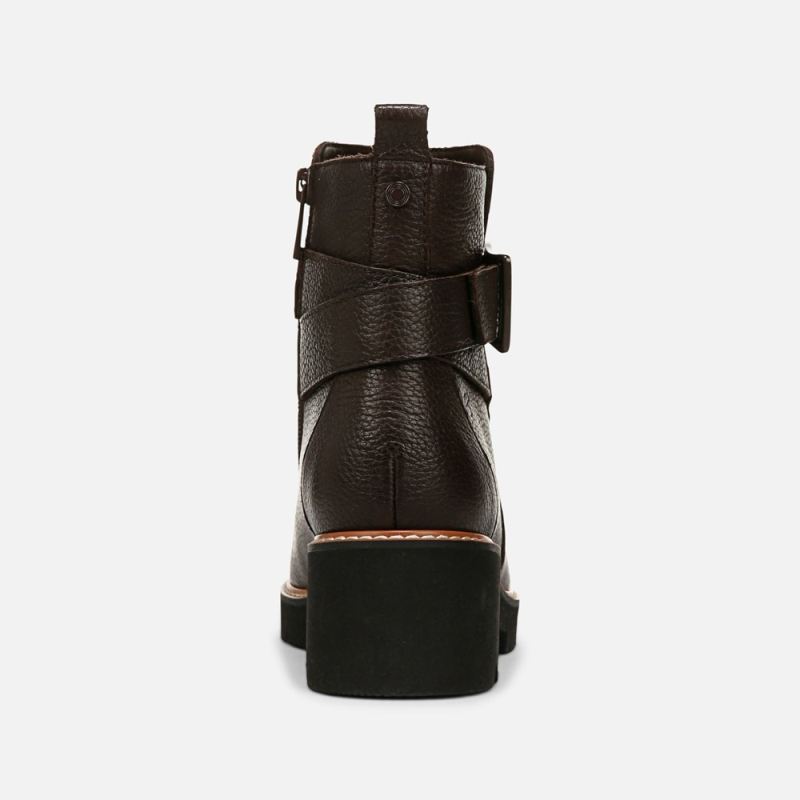 Naturalizer Women's Darry Strap Bootie - Coffee Bean Brown Leather
