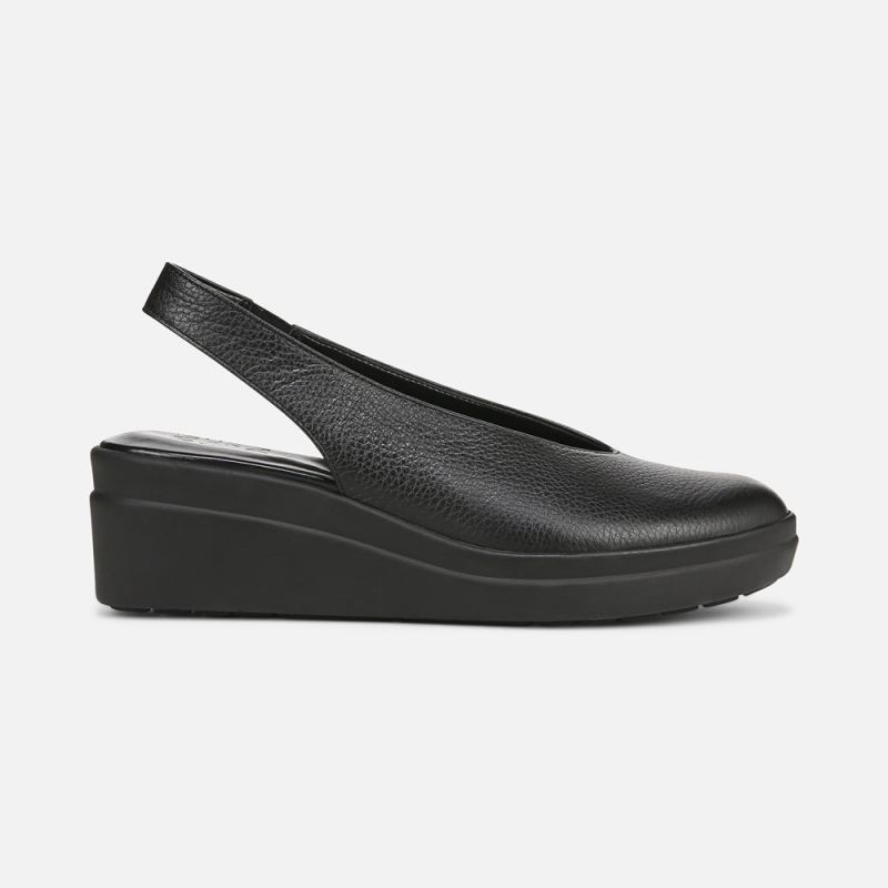 Naturalizer Women's Sutton Slingback Wedge - Black Leather