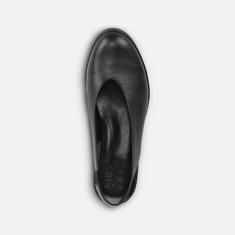 Naturalizer Women's Sutton Slingback Wedge - Black Leather