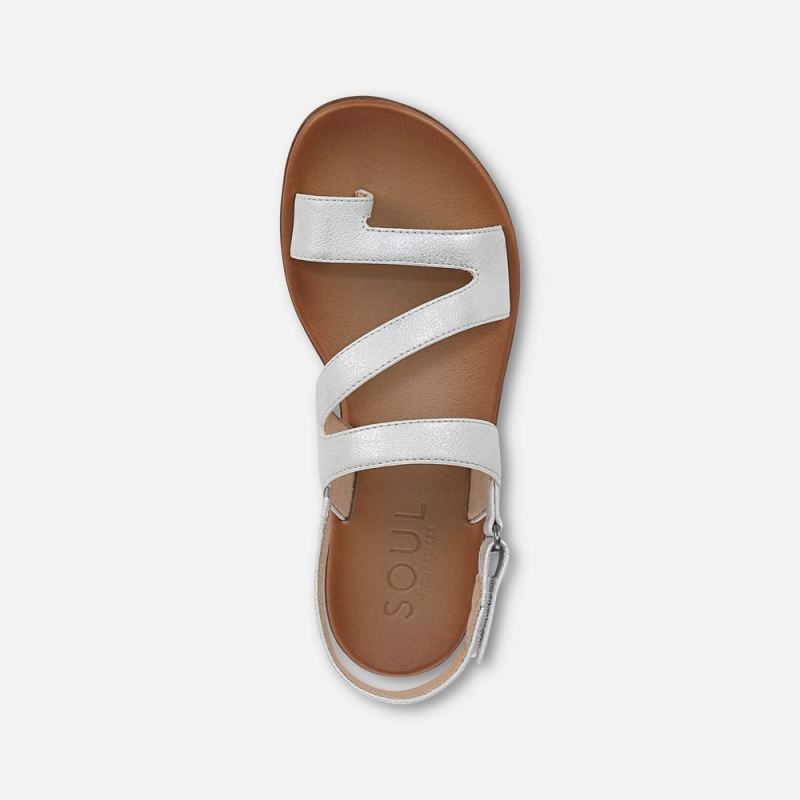 Naturalizer Women's Soul Shakina Sandal - Silver Faux Leather