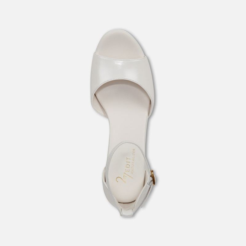 Naturalizer Women's 27 Edit Delphie Dress Sandal - Warm White Leather