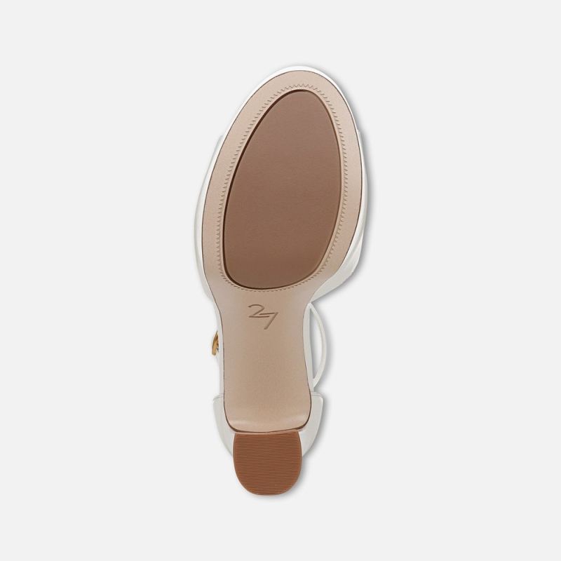 Naturalizer Women's 27 Edit Delphie Dress Sandal - Warm White Leather