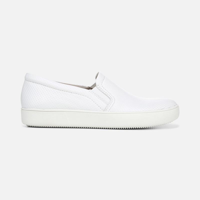 Naturalizer Women's Marianne Slip On Sneaker - White Perforated Leather