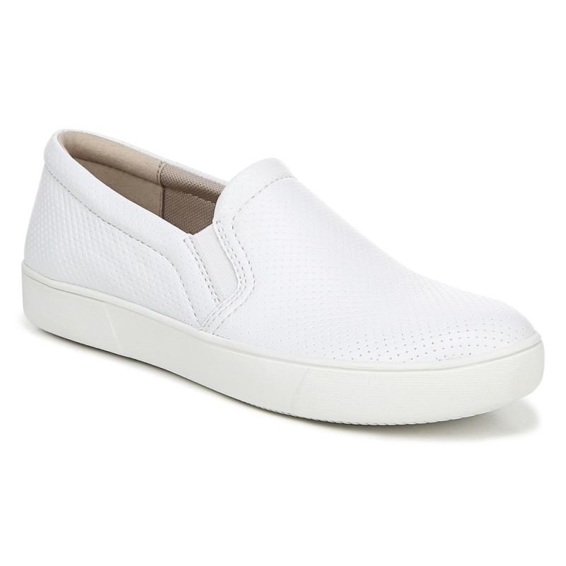 Naturalizer Women's Marianne Slip On Sneaker - White Perforated Leather