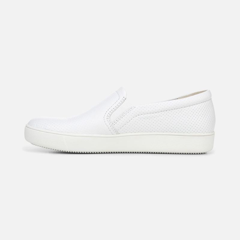Naturalizer Women's Marianne Slip On Sneaker - White Perforated Leather