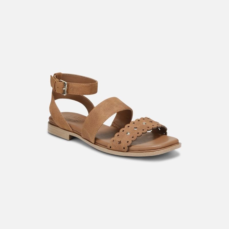 Naturalizer Women's Gana Strappy Sandal - Brown Faux Leather