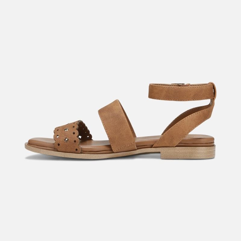 Naturalizer Women's Gana Strappy Sandal - Brown Faux Leather