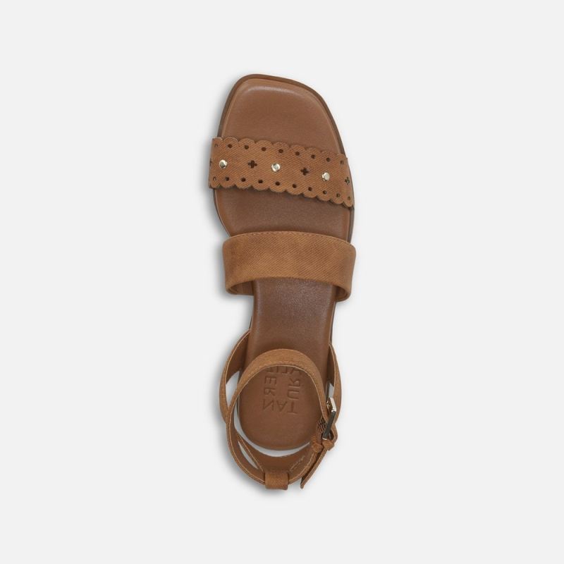 Naturalizer Women's Gana Strappy Sandal - Brown Faux Leather