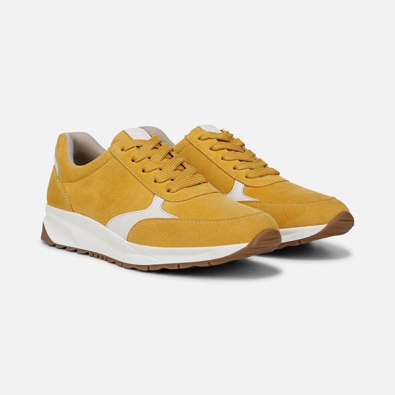Naturalizer Women's Shay Lace Up Sneaker - Spicy Yellow Leather