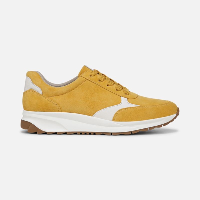 Naturalizer Women's Shay Lace Up Sneaker - Spicy Yellow Leather