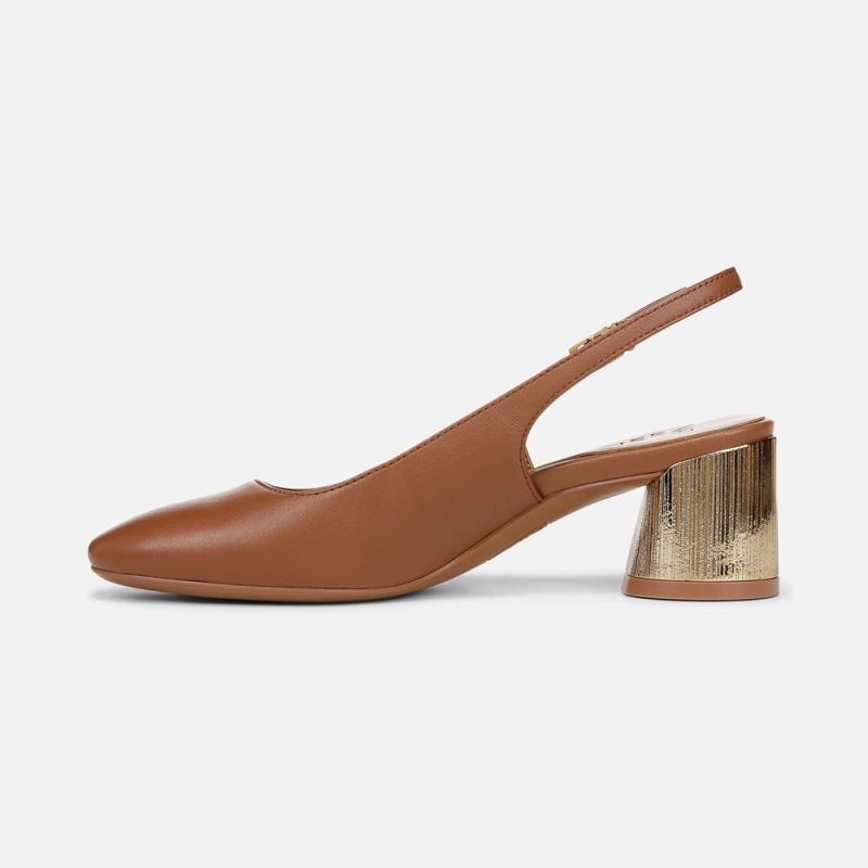 Naturalizer Women's Lane Slingback Pump - English Tea Brown Leather