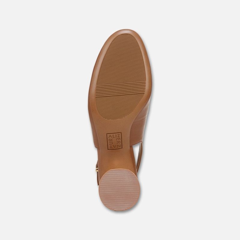 Naturalizer Women's Lane Slingback Pump - English Tea Brown Leather