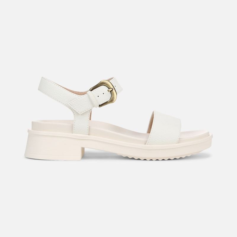 Naturalizer Women's SOUL Emma Strappy Sandal - White Faux Leather