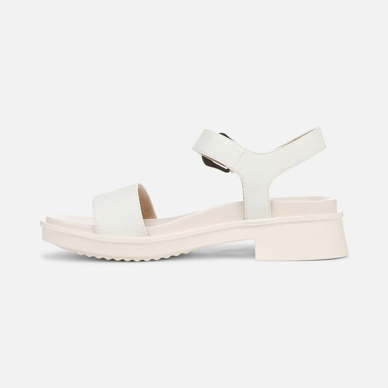 Naturalizer Women's SOUL Emma Strappy Sandal - White Faux Leather