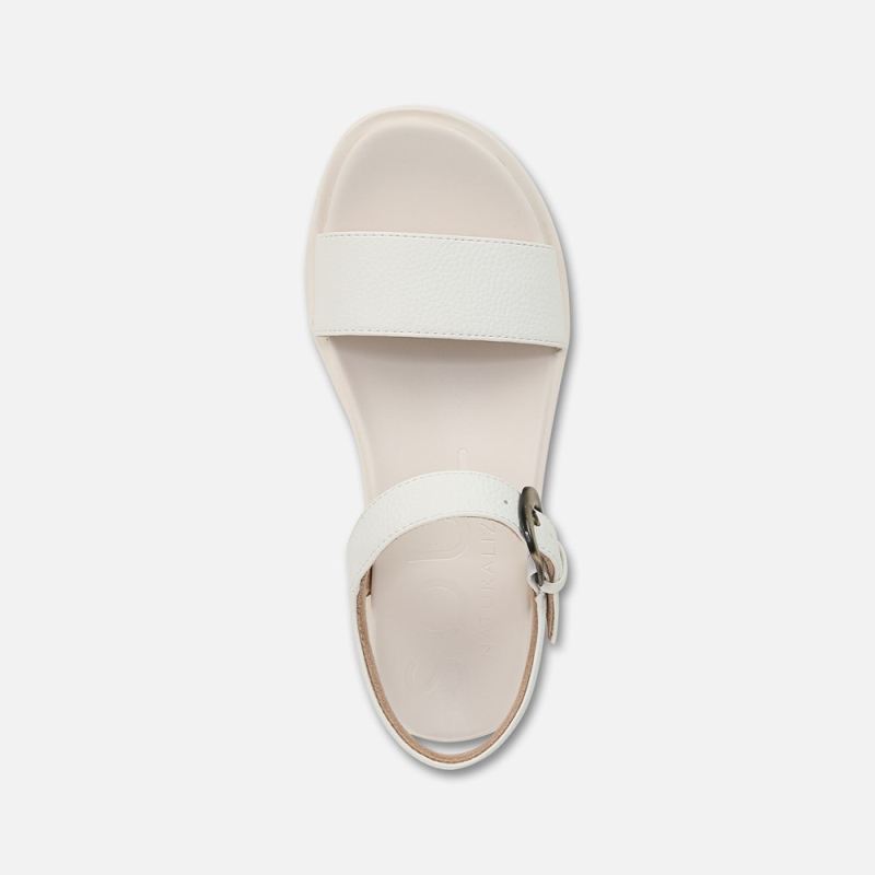 Naturalizer Women's SOUL Emma Strappy Sandal - White Faux Leather