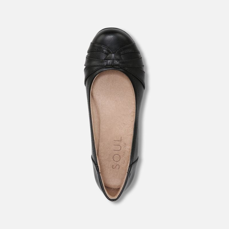 Naturalizer Women's SOUL Gift Flat - Black Synthetic