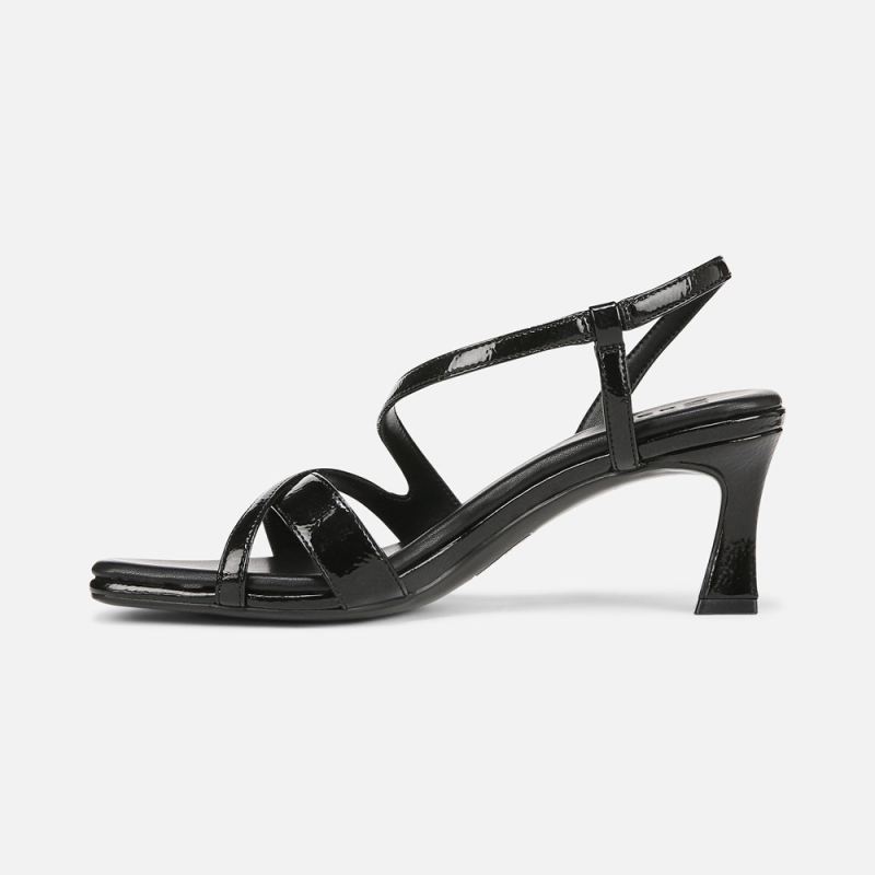 Naturalizer Women's Kieran Strappy Dress Sandal - Black Faux Leather