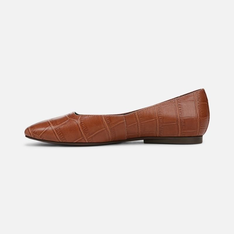 Naturalizer Women's Chelsea Ballet Flat - English Tea Croc Leather