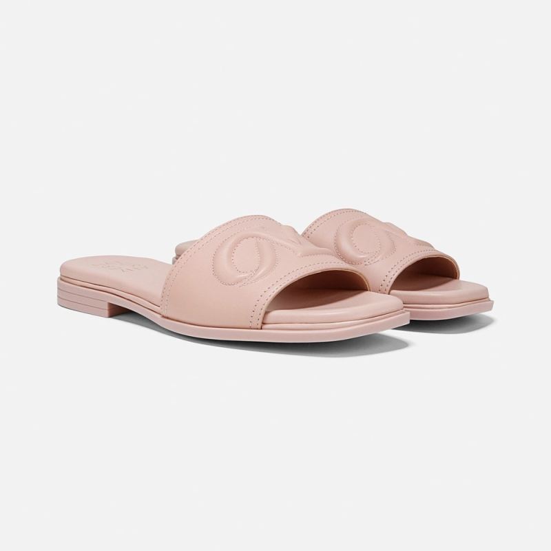 Naturalizer Women's Genevieve Slide Sandal - Cameo Blush Pink Leather