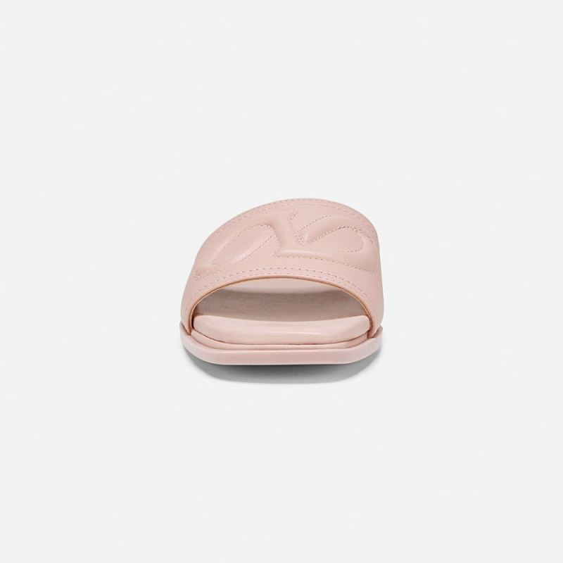 Naturalizer Women's Genevieve Slide Sandal - Cameo Blush Pink Leather
