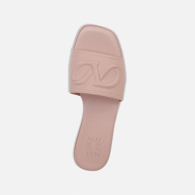 Naturalizer Women's Genevieve Slide Sandal - Cameo Blush Pink Leather