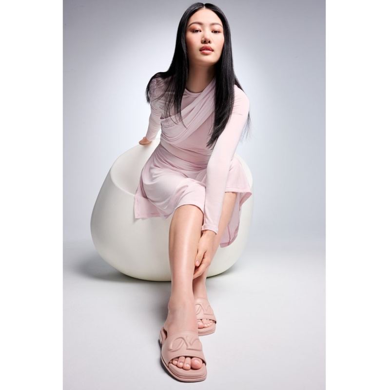 Naturalizer Women's Genevieve Slide Sandal - Cameo Blush Pink Leather