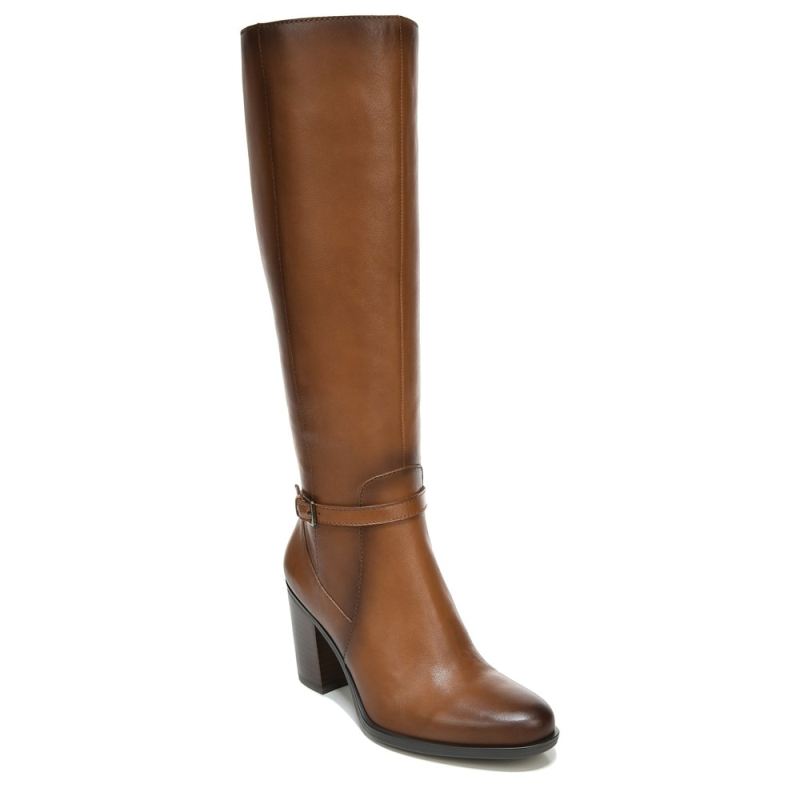 Naturalizer Women's Kalina Wide Calf Knee High Boot - Cider Spice Leather