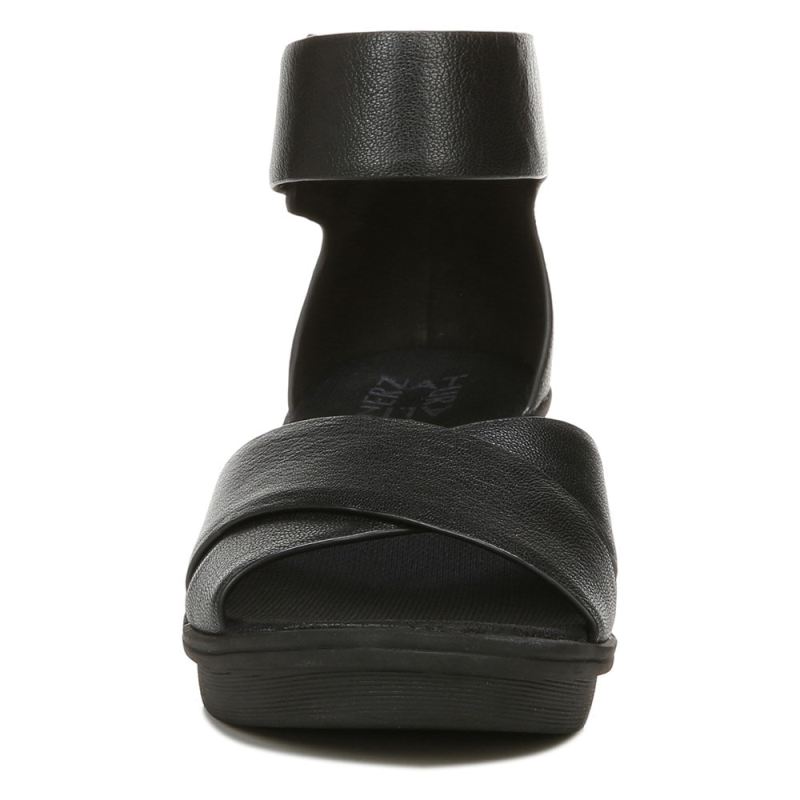 Naturalizer Women's Riviera Wedge Sandal - Black Leather