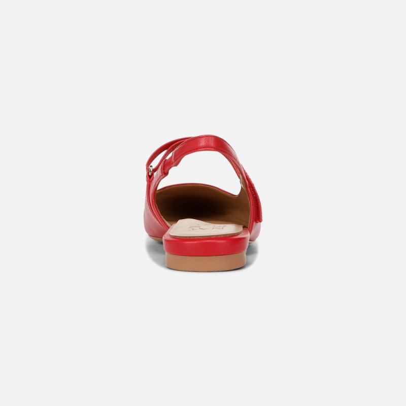 Naturalizer Women's Connie Mary Jane Slingback Flat - Crantini Red Leather