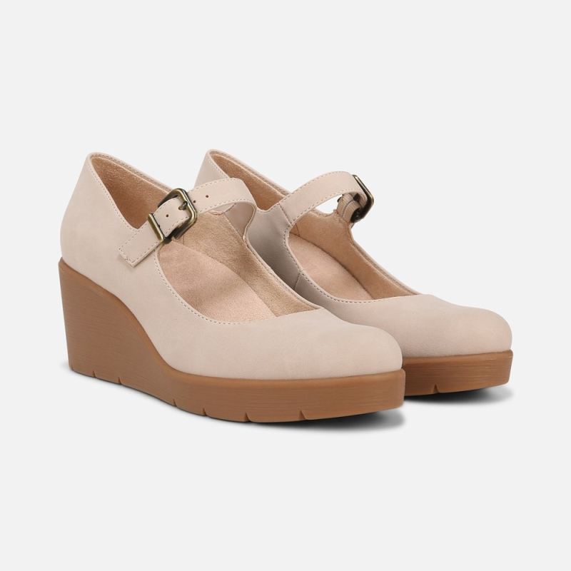 Naturalizer Women's SOUL Adore Mary Jane Wedge - Porcelain