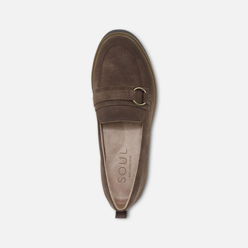 Naturalizer Women's SOUL Joyla Loafer - Chocolate Synthetic