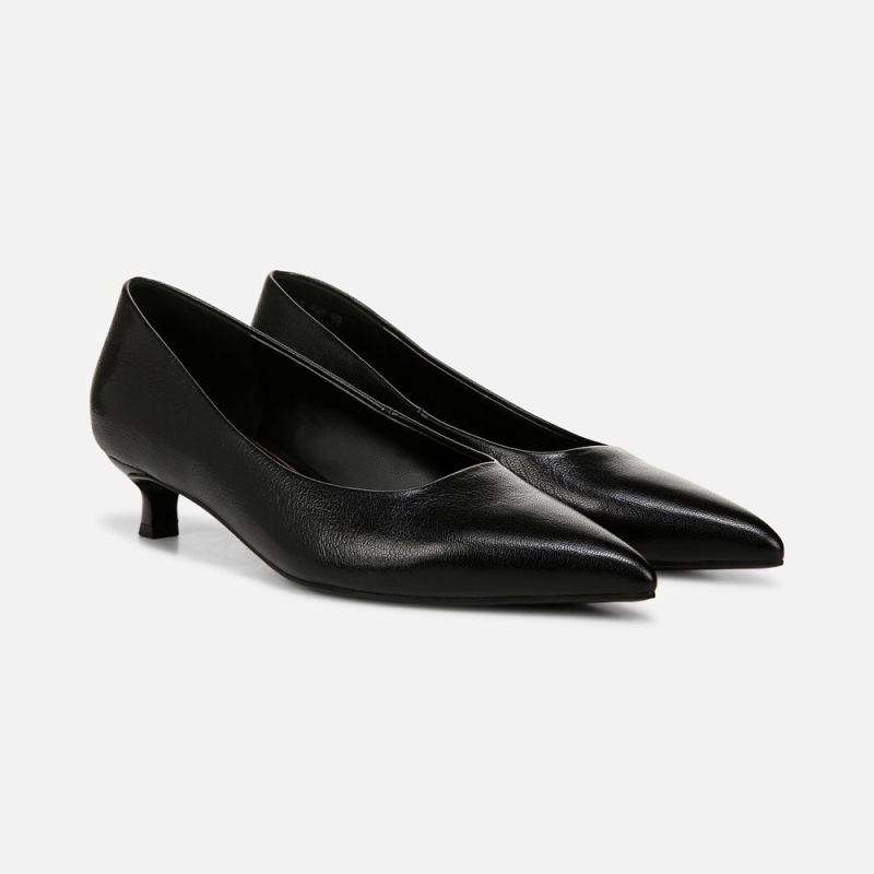 Naturalizer Women's Natalia Kitten Heel - Black Leather