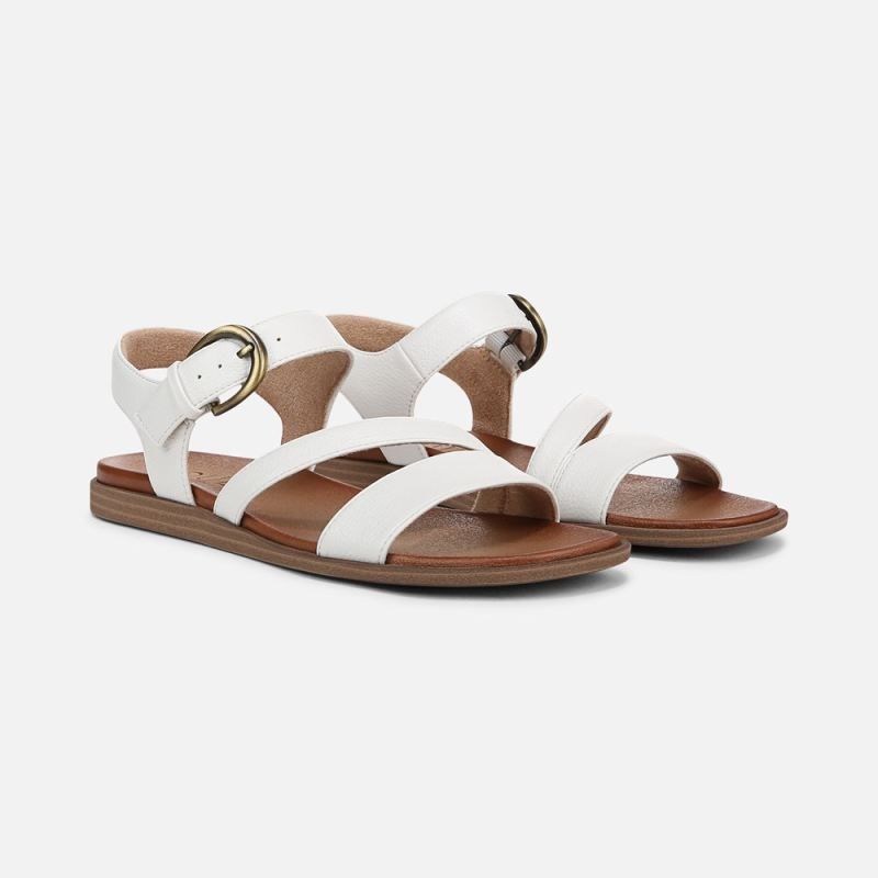 Naturalizer Women's SOUL Jayvee Sandal - White Faux Leather