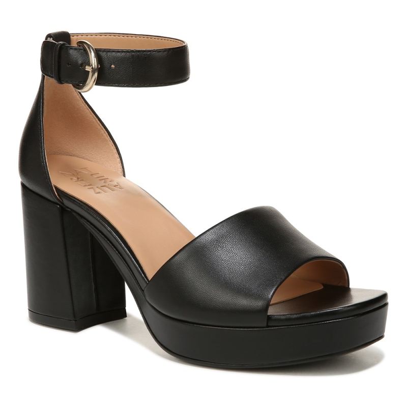 Naturalizer Women's Pearlyn Dress Sandal - Black Leather