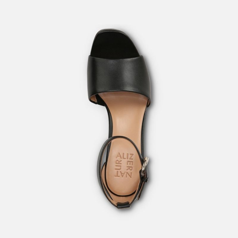 Naturalizer Women's Pearlyn Dress Sandal - Black Leather