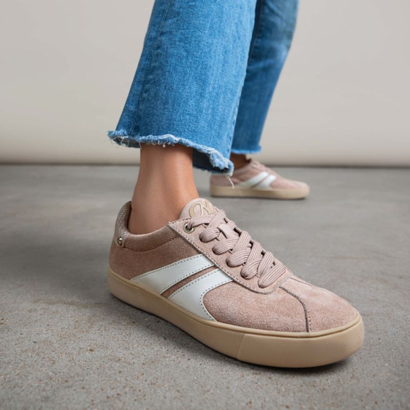 Naturalizer Women's Medina Lace Up Sneaker - Warm Taupe Nubuck