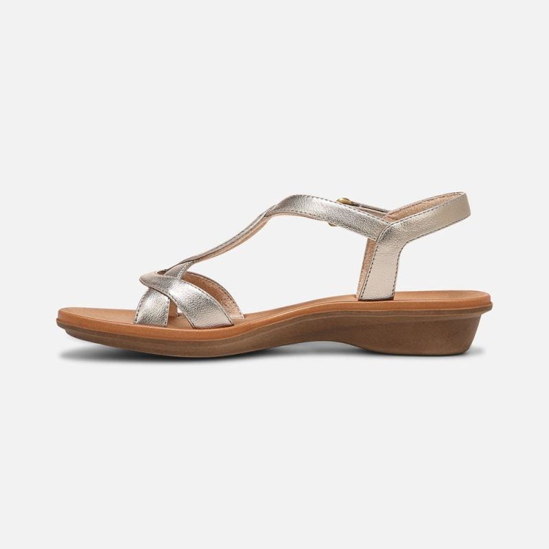 Naturalizer Women's SOUL Solo Sandal - Warm Silver Synthetic