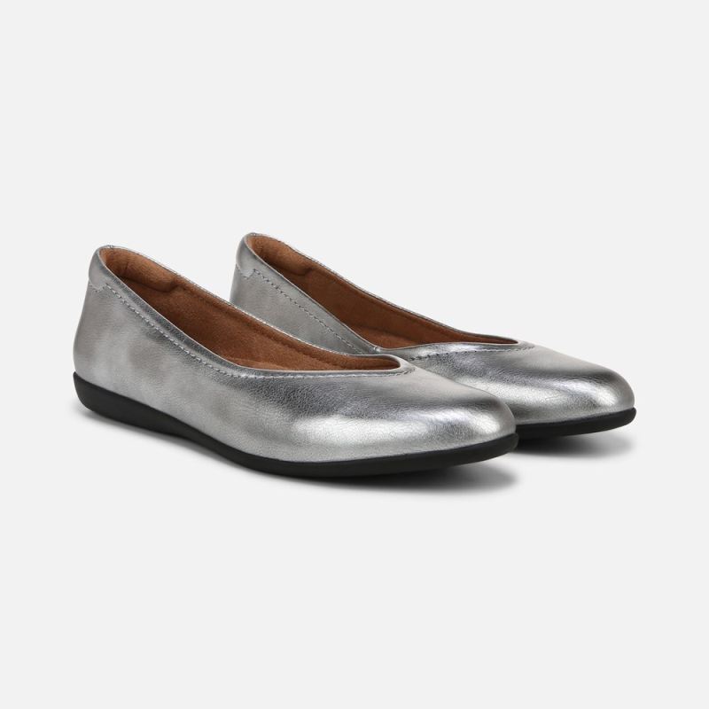Naturalizer Women's Vivienne Flat - Pewter Faux Leather