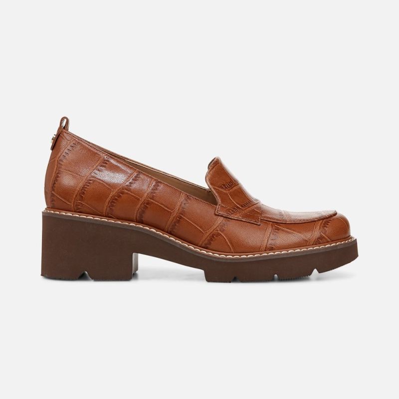 Naturalizer Women's Darry Lug Sole Loafer - English Tea Brown Leather