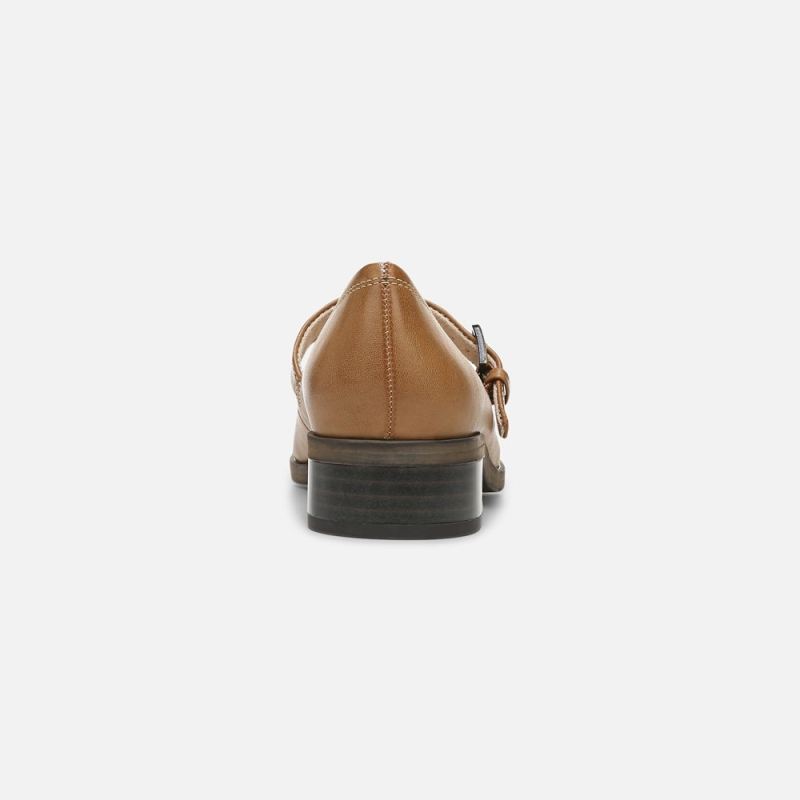 Naturalizer Women's SOUL Ramona Mary Jane Flat - English Tea Brown Synthetic